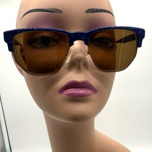 Vuarnet Blue Frame Sunglasses with Brown Lenses